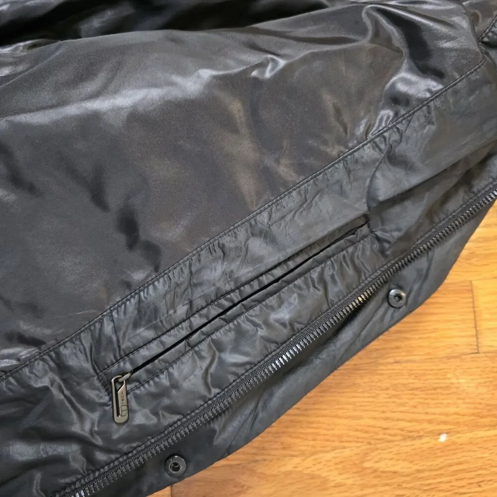 TUMI T TECH Men's Black Puffer Down Jacket Black Quilted  Size XL